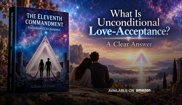 A reflective image representing unconditional love-acceptance, self-acceptance, compassion and healthy personal boundaries.